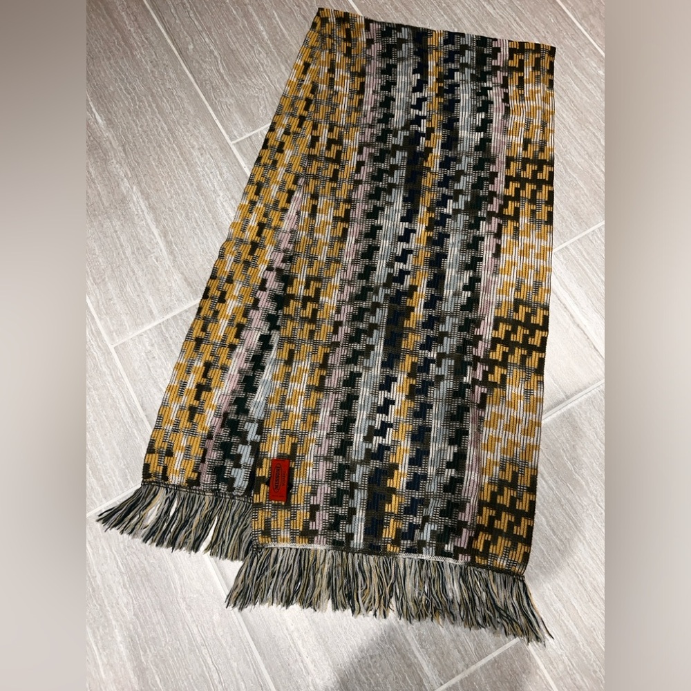 Missoni Wool Silk Fringe Scarf